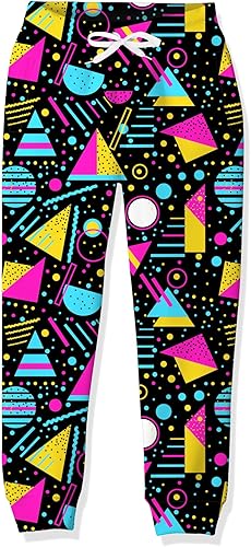 Idgreatim 6-16T - Pantalones deportivos para niños, divertidos gráficos en 3D, pantalones deportivos casuales con bolsillos