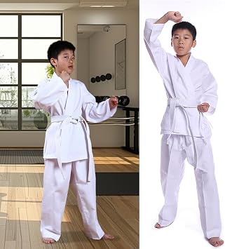 Kids Karate Training Suit Light Weight Karate Set Karate Trousers Jackets Breathable Karate Uniform Taekwondo Suit