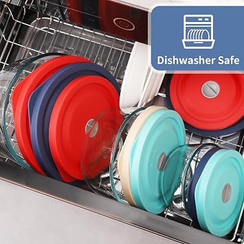 Lids Replacement for Pyrex 7402-PC 7 Cup and 7201-PC 4 Cup 6 Pack Set