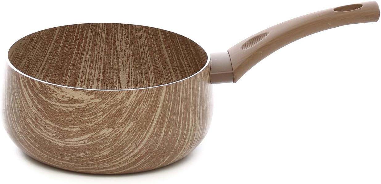 Non-Stick Saucepan 1 Handle cm Wood Effect.20 – Arborea