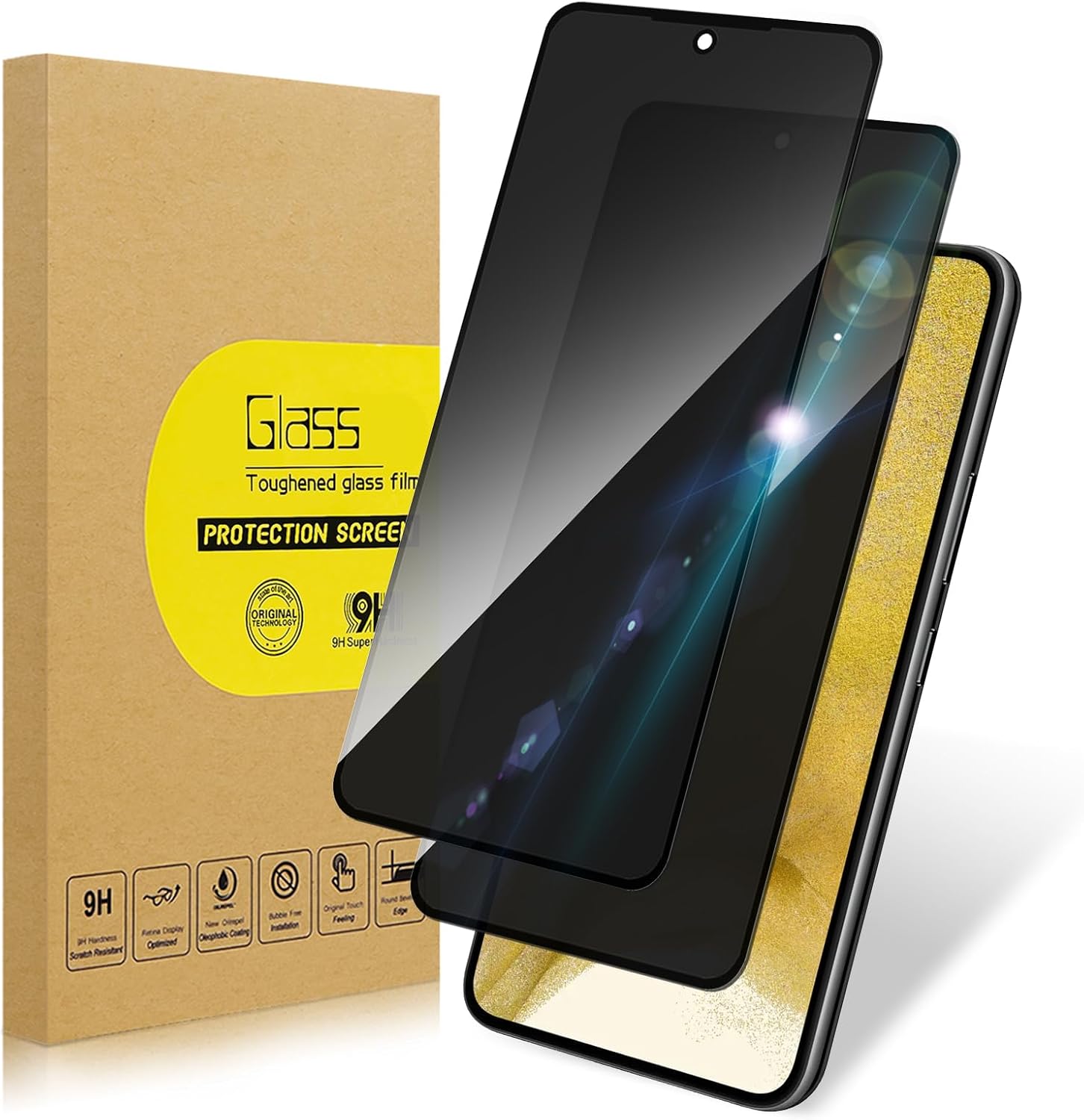 2 Pack Privacy Screen Protector for Samsung Galaxy S22