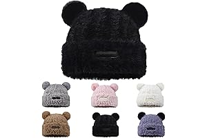 Fuzzy Beanies: Animal Knitted Hat with Bear Ears