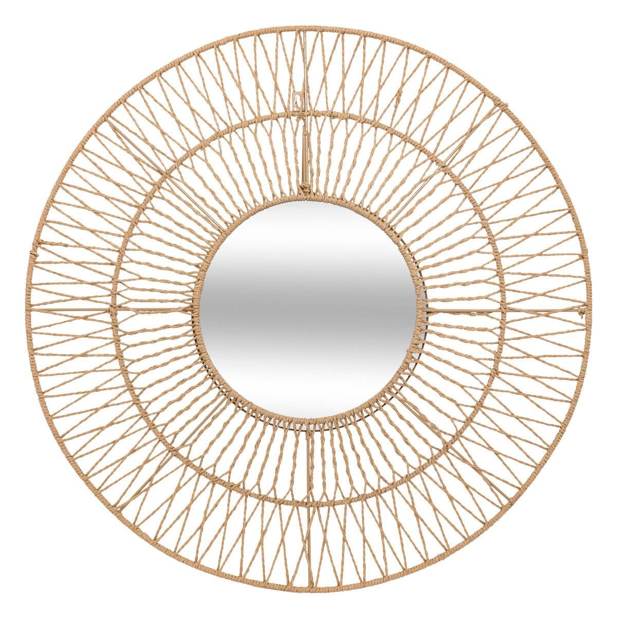 Atmosphera - Espejo de Cuerda Millie Beige h75cm