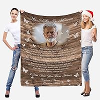 Vista 61 de Custom Memorial Blankets with Photo to Your Loved One's Memory, Memory Lane in Loving Memory Photo Blanket to Remind You of Your Beloved Ones 40x50