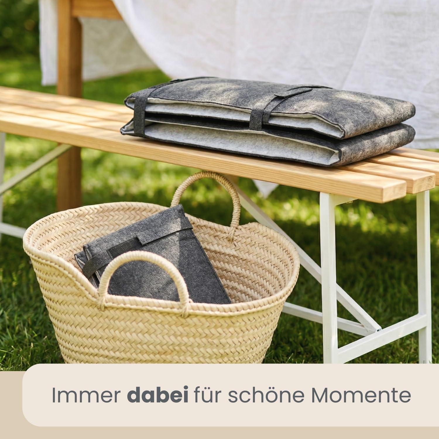 DuneDesign 2er Set Filz Bierbankauflage 180x28cm 2-Farbig Wendbar - Bierbank Polster Set 1cm Dick - Faltbare Sitzauflage für Bierzeltgarnitur - Sitzkissen für Garten Partybank Bierbankkissen Festzelt