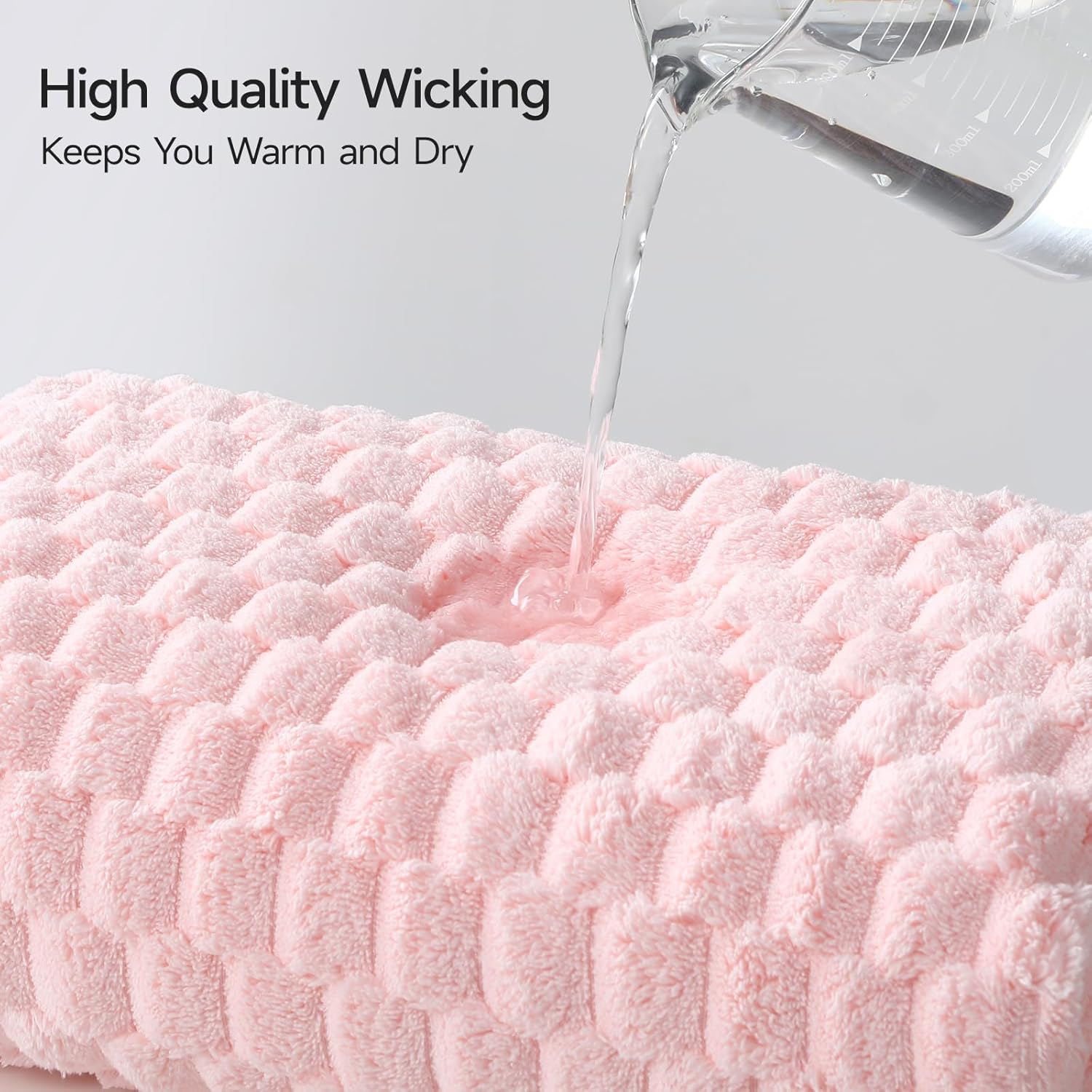 REDKISS 4 Pack Microfiber Bath Towels - Extra Large, Super Absorbent, Quick Dry Waffle Towels Set for Bathroom, Spa, Gym, and Travel - Luxury, Plush, 4 Multicolor - Image 4