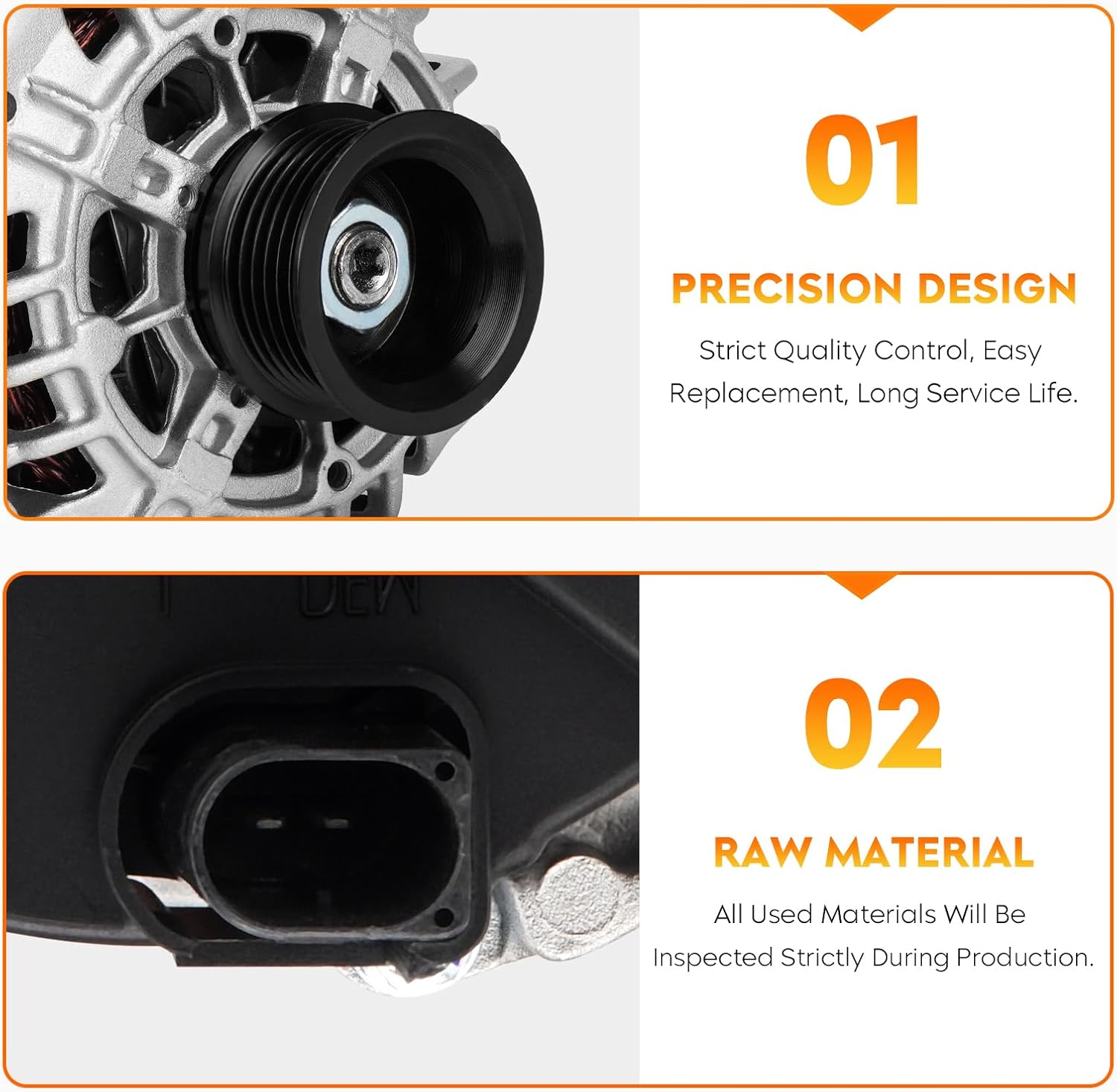 New Alternator fit for Volkswagen 1.8L 2.0L Beetle Jetta 1999-2005, for Golf 1999-2006, 028-903-028D, 028-903-028DX, 037-903-025F, 038-903-018A, 13852