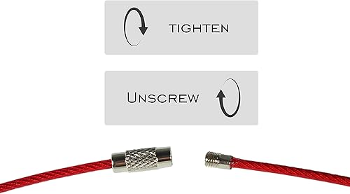 Miniatura 4 de Millennial Essentials Paquete de 20 llaveros de alambre de acero inoxidable recubiertos de nailon de colores de 0.079 in y 6.3 pulgadas para colgar