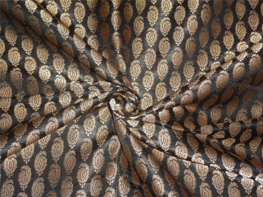 Tissu brocart noir et or de 44" pour confectionner des vestes de soirée