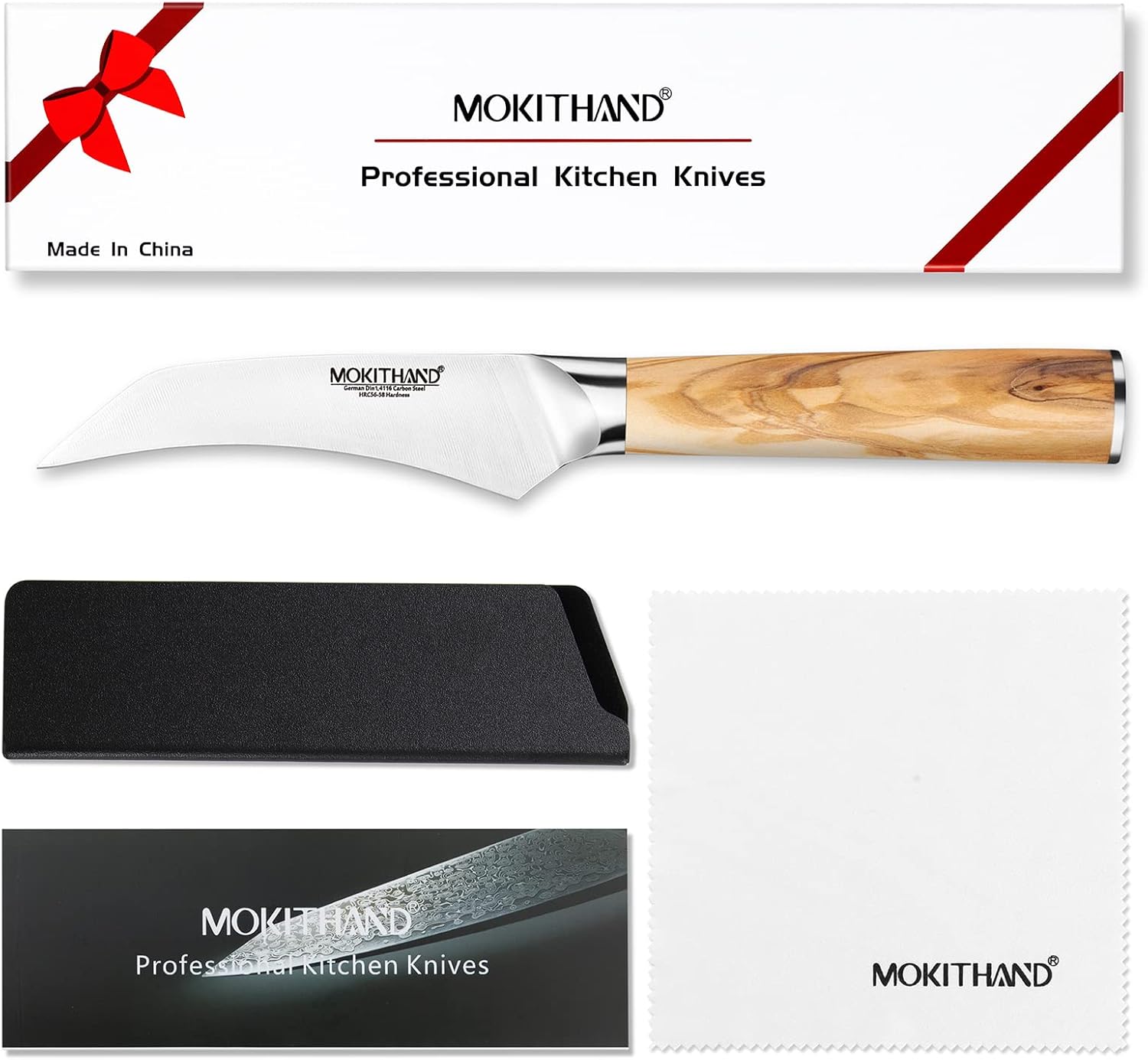 Buy Bird’s Beak Paring Knife, 3.5 Inch Professional Peeling Knife for