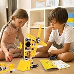 10 in 1 Stem Toys for 5 6 7 8 9+ Year Old Building Block Kit Stem Activities Projects Boy Toys Age 4-8 5-7 6-8 8-10 Creative Set Educational Engineering Excavator Construction Christmas Birthday Gift