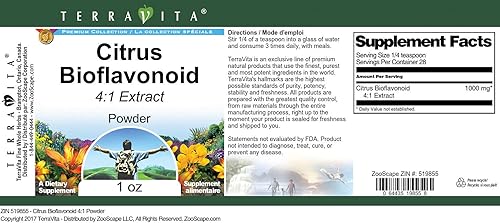 Miniatura 3 de Terravita Citrus Bioflavonoid 41 Polvo (1 oz, ZIN 519855)