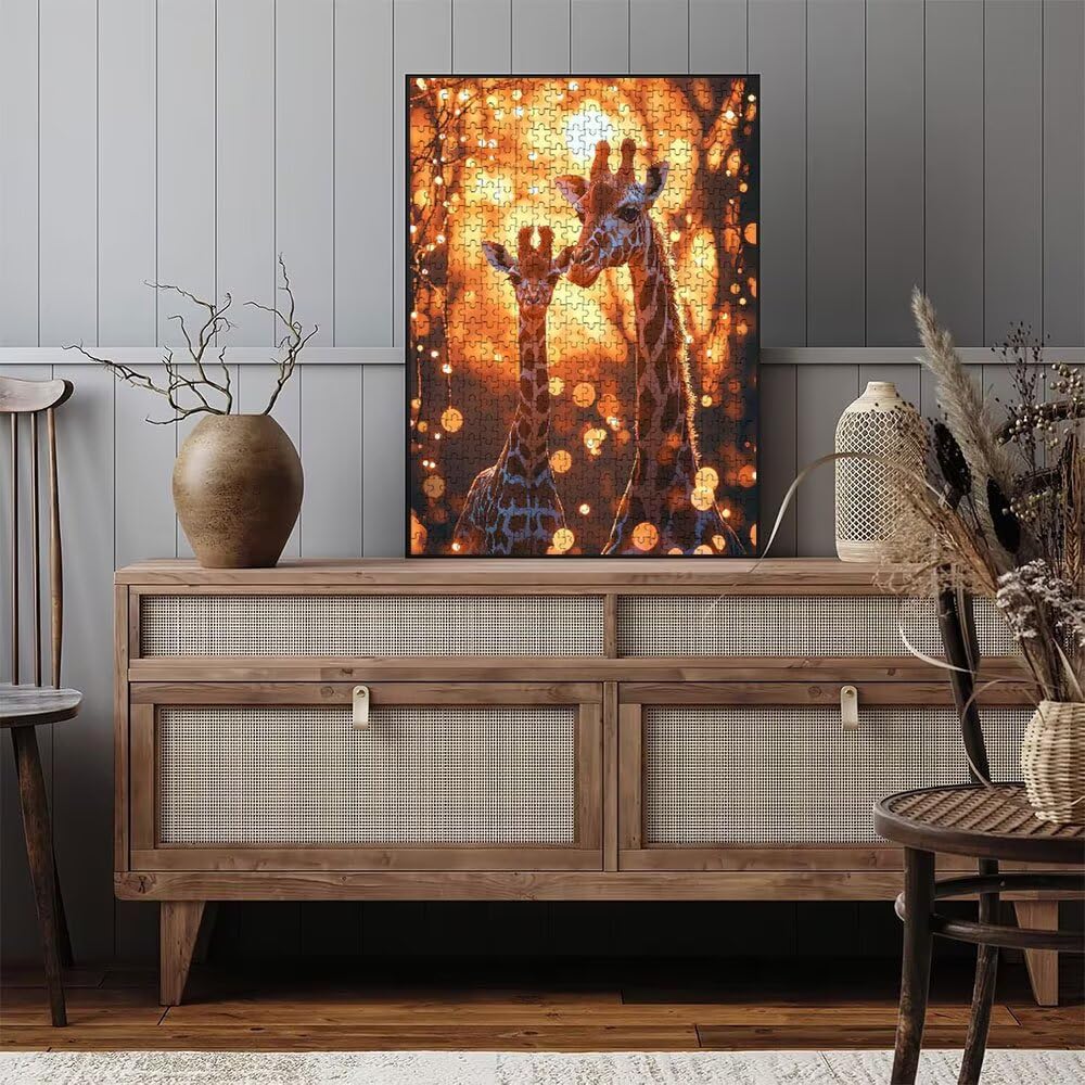 Puzzle 4000 sztuk, pomarańczowy jeleń puzzle dla dorosłych 4000, drewniane puzzle, klasyczne gry edukacyjne, niemożliwe wyzwanie, gry i zajęcia rodzinne, prezent kreatywny DX0YL1144