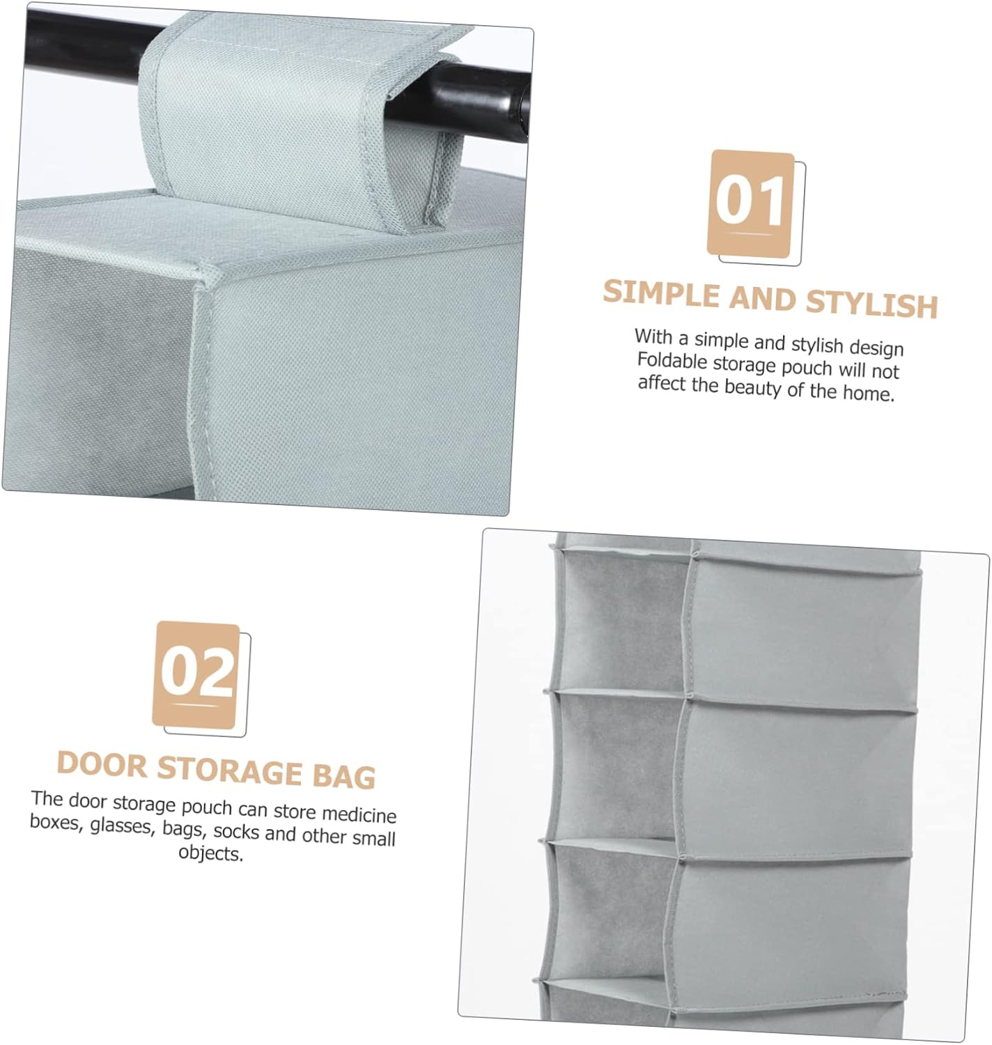 1pc Portable Hanging Organizer Bag for Shoes Multi-function Foldable Storage Compartments for Indoor Outdoor Use Space-saving Design for Closets and Nursery Storage