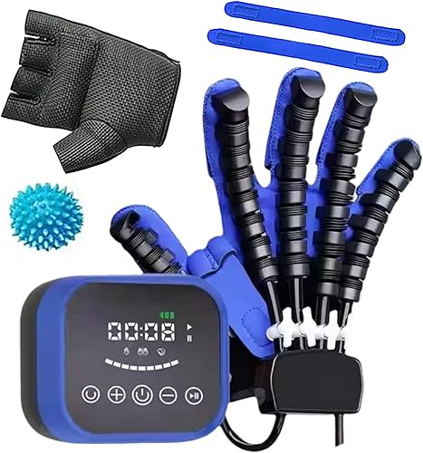 Rehabilitation Robot Gloves Equipment for Stroke Recovery, Hand Strength Exercise, Adaptive Training Hemiplegic Finger with USB Chargeable