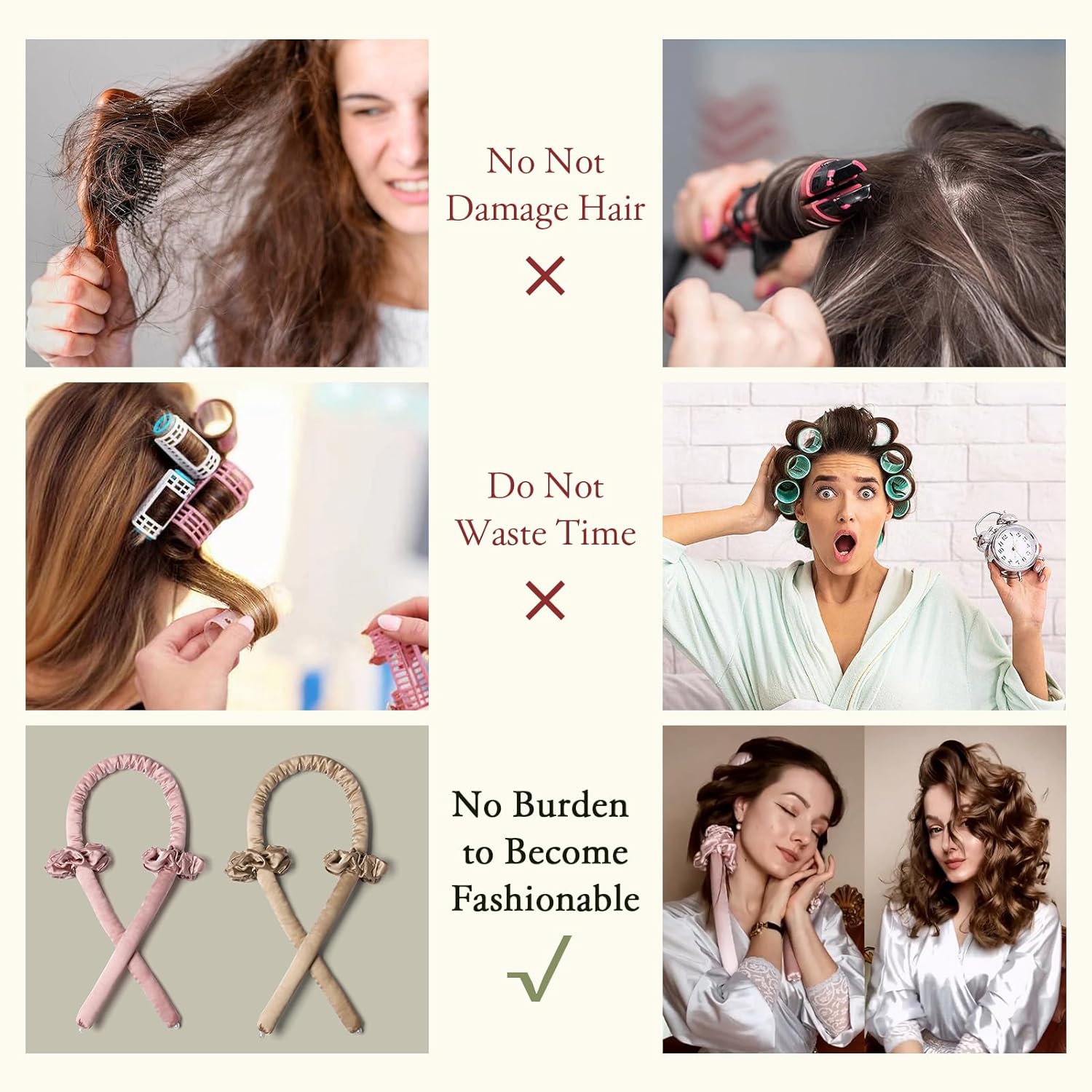 LILYSILK 100% Mulberry Silk Heatless Curling Set 3pc Bhutan Ubuy