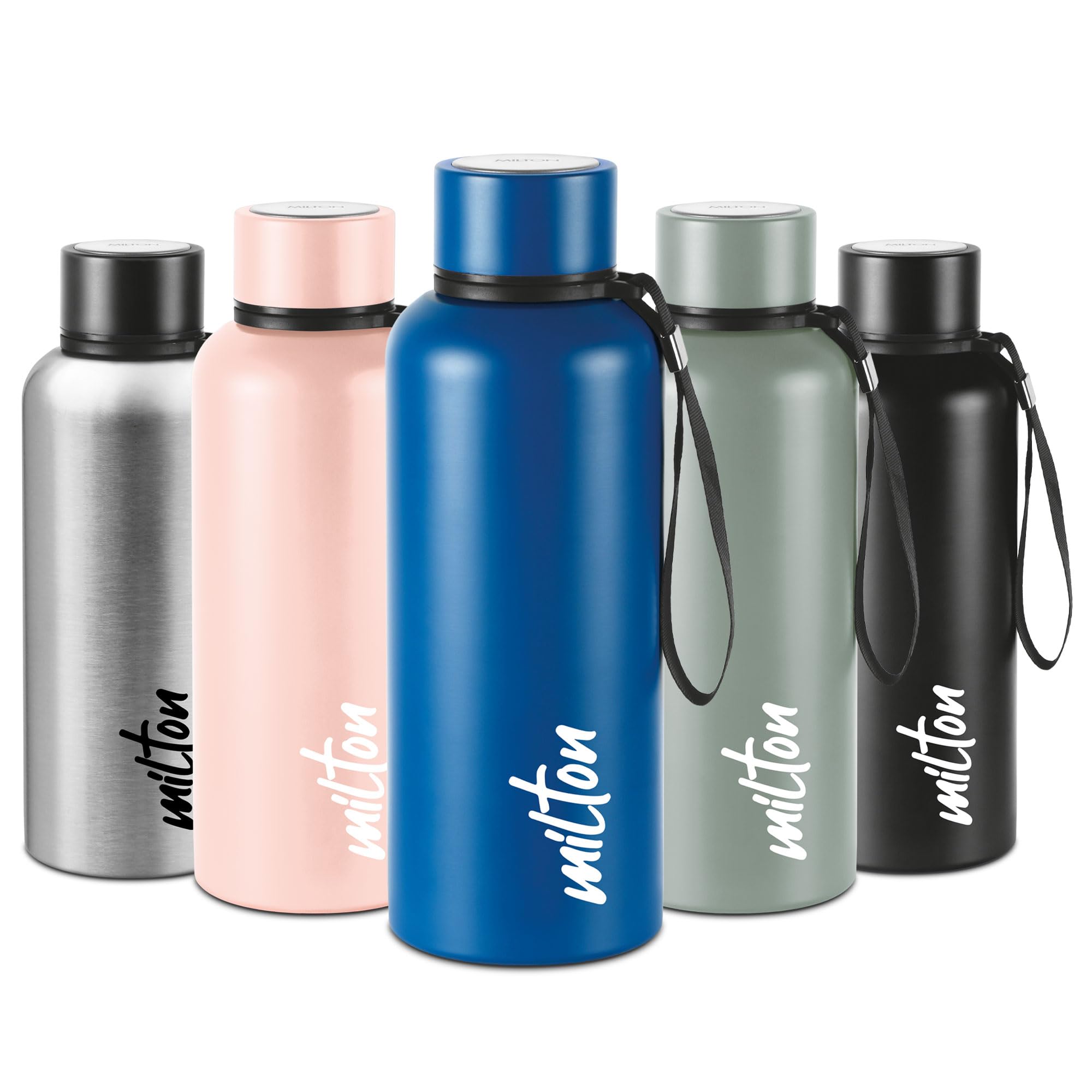 Milton Aura 750 Thermosteel Water Bottle 725 ml, 24 Hr Hot and Cold I Leak Proof Lid, ISI Certified I Vacuum Insulated I for Office, Gym, School I Dark Blue