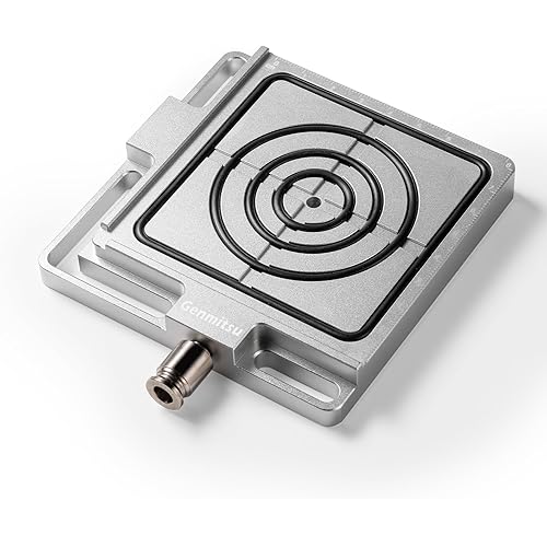 SainSmart Genmitsu Vacuum Clamp Pod, Aluminum CNC Hold Down Kit for Woodworking, Metal, Acrylic, High-Precision CNC Router Accessory for Milling Project, Size 4.7" x 4" x 0.6" (120 x 102 x 15mm)