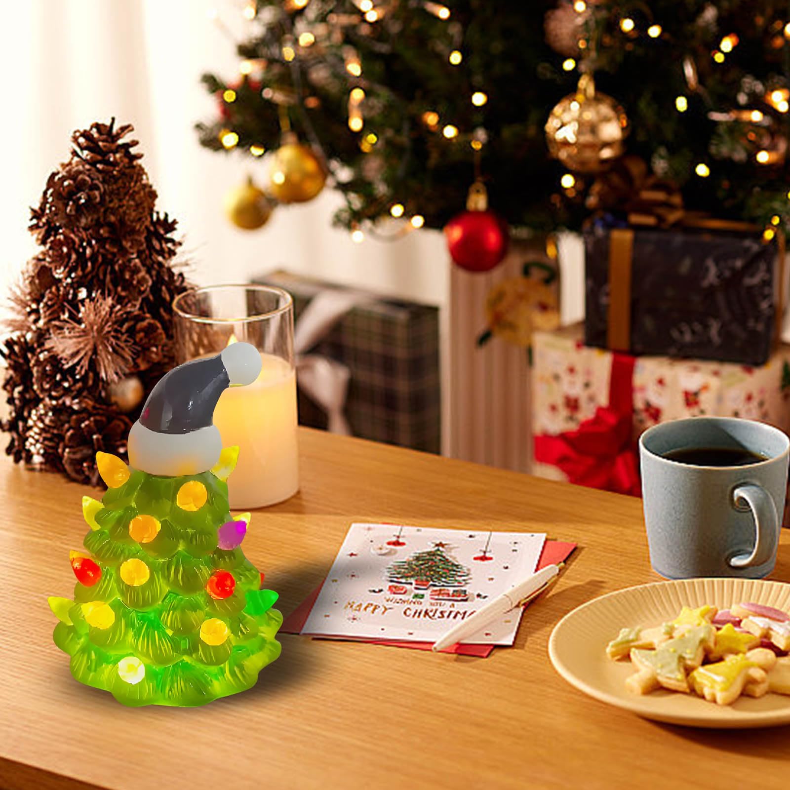 Décoration de sapin de Noël en résine durable pour décoration d'intérieur festive Design compact et facile à ranger