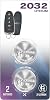 2 Pack CR2032 2032 Remote Key Prox Fob OEM Replacement for M3N5WY8609 fits Case Shell for Ford 2011-2019 Edge Expedition Explorer Taurus Flex Escape Focus C-Max for Lincoln Navigator MKS MKT MKX