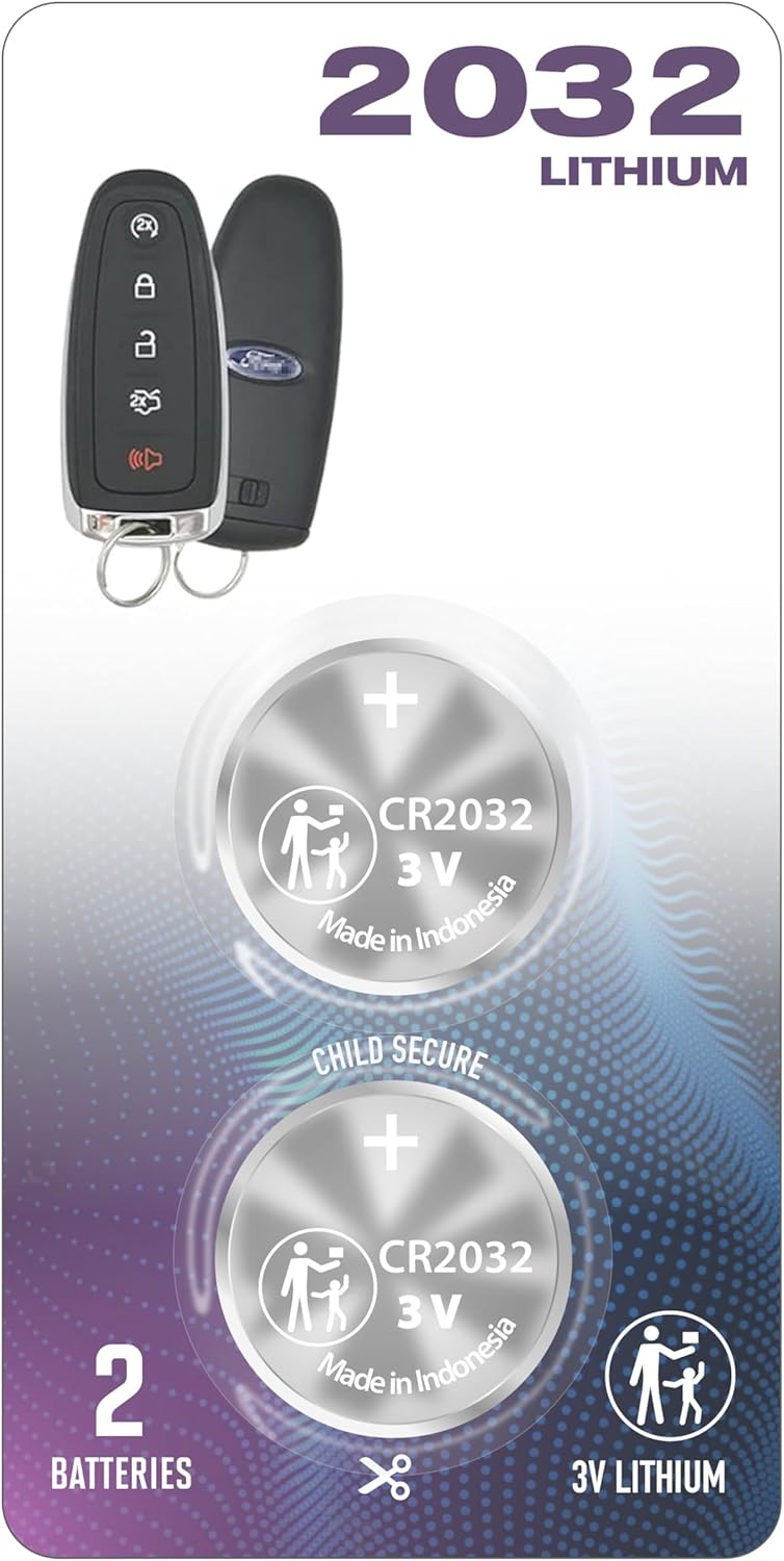 (2 Pack) CR2032 2032 Remote Key Prox Fob OEM Replacement for M3N5WY8609 fits Case Shell for Ford (2011-2019) Edge Expedition Explorer Taurus Flex Escape Focus C-Max for Lincoln Navigator MKS MKT MKX