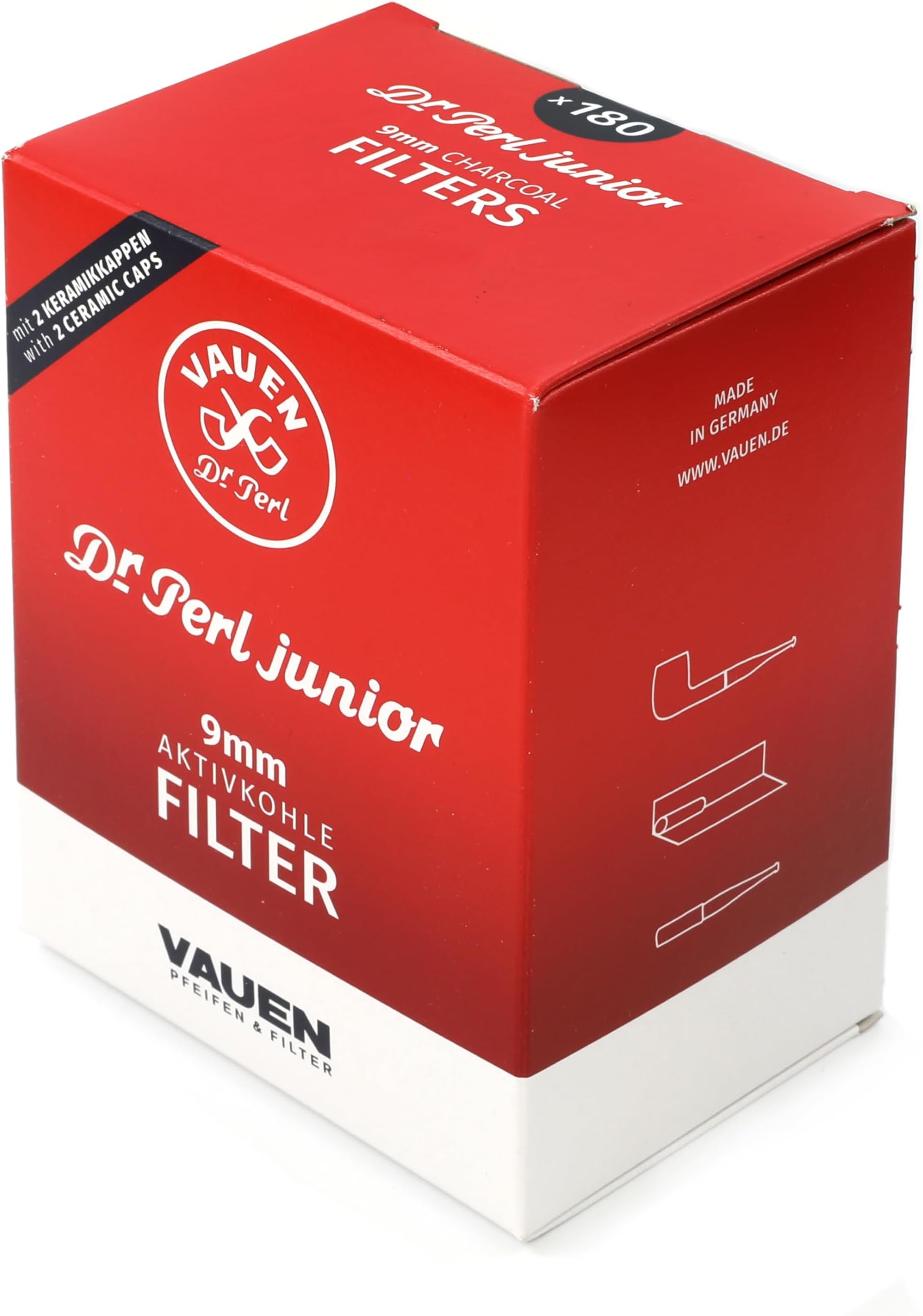 Vauen Charcoal dr. Perl Junior Pipe Filters (9mm)