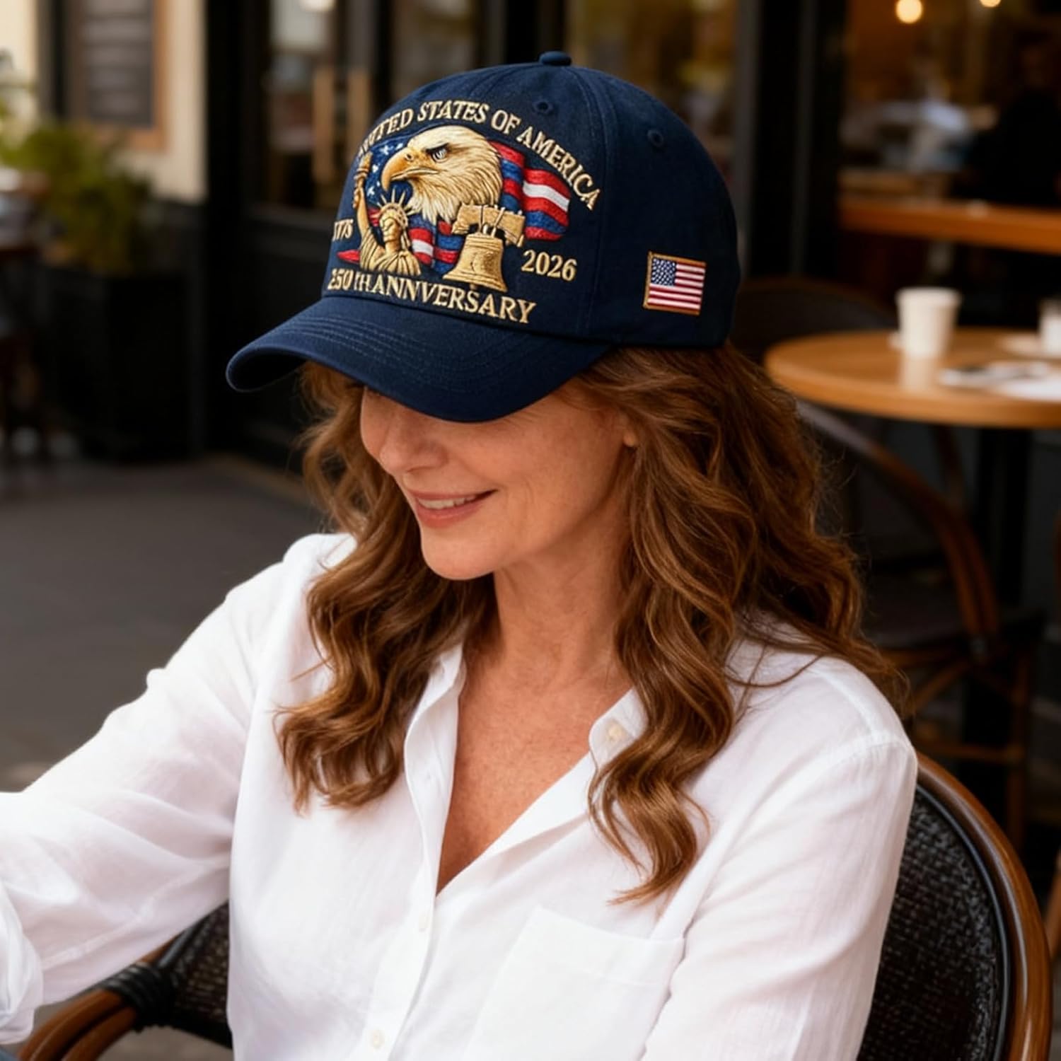 United States 250th Anniversary Red Cap, Patriotic Baseball Cap, Adjustable Retro Embroidered Hat for Men Women Gifts - Image 4