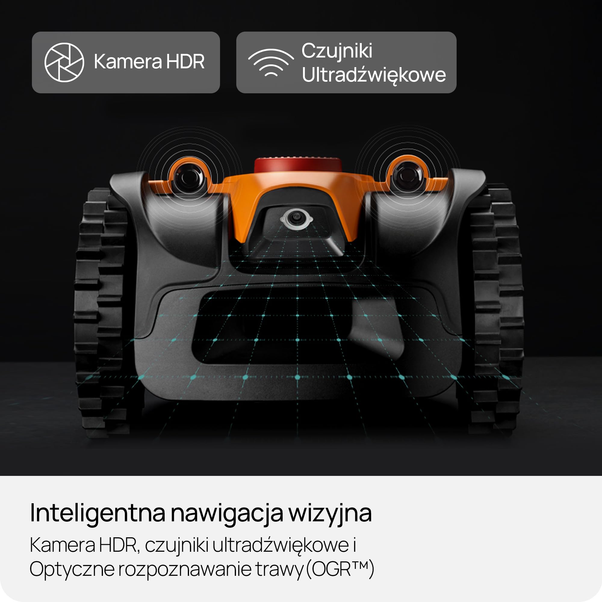 Lawnmaster AMB16i4 Plus kosiarka automatyczna, bez kabla ograniczającego do 600 m², unikanie przeszkód, nawigacja optyczna, automatyczna stacja ładująca, funkcja strefy zabronionej, aplikacja WiFi i