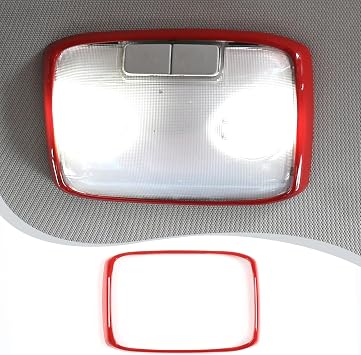 METYOUCAR for Toyota Tundra 2014-2021 Car Roof Rear Reading Light Frame ABS Decoration Cover Interior Accessories Red