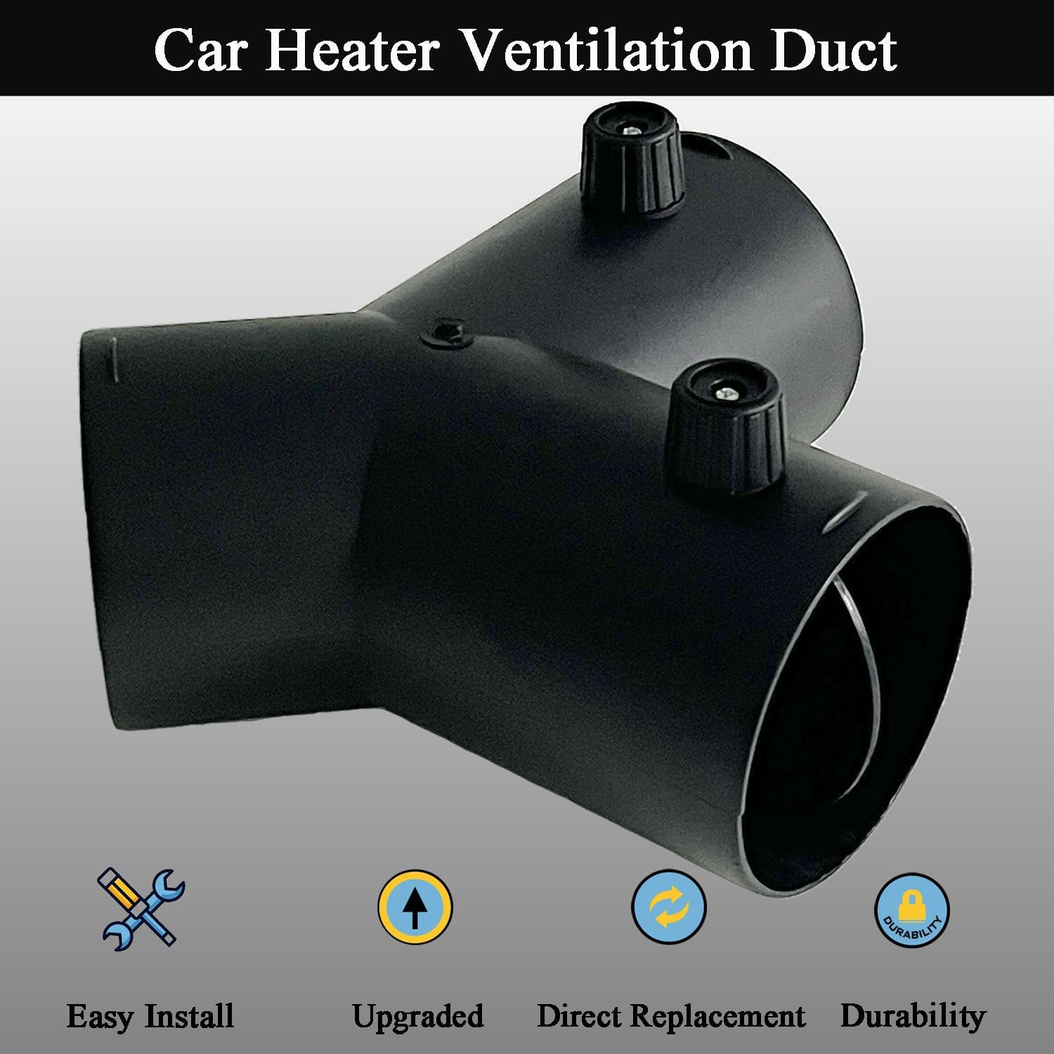 75mm Y Type Air Heater Valve Diesel Engine Heaters Parking Heater Accessories Diesel Air Heater Hose Pipe Ducting Connector Parts 3 Way Fit for Webasto Eberspaecher Propex