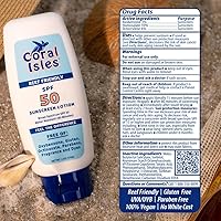 Vista 6 de Coral Isles Sunscreen SPF 50 Hawaii Reef-Safe Act Compliant Octinoxate & Oxybenzone Free Broad Spectrum UVA/UVB Protection Water Resistant