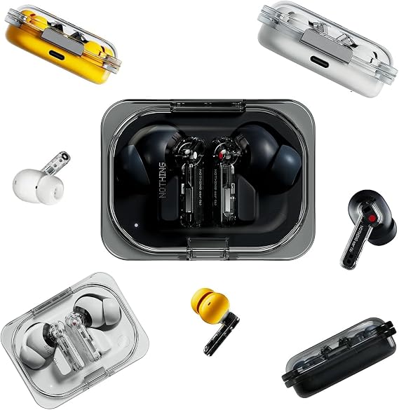 Nothing Ear (a) 2024 Bluetooth Compatible Android/iOS Earbuds With ChatGPT Integration, 45dB Hybrid Noise Cancelling, Equaliser, Dual Connect, 42.5H Battery, IP54 Water & Dust Resistance (Black)