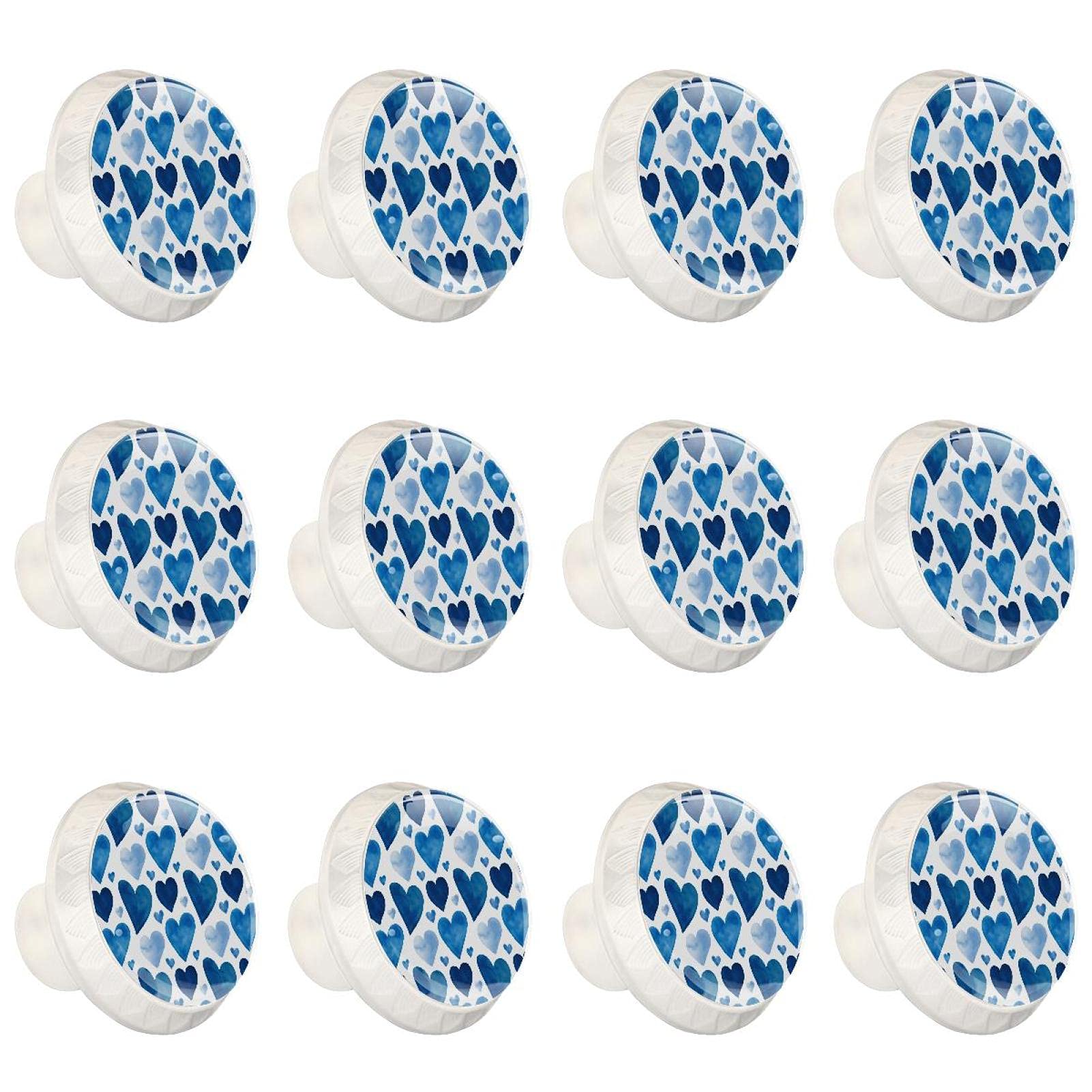 Boutons d'armoires de cuisine pour remplacer une poignée usée | Bouton de placard rond bleu