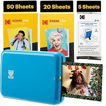 KODAK Step Instant Smartphone Foto Printer - Draagbare Mini Kleuren Draadloze Mobiele Printer - Zink 2x3 Plakfoto's - Bluetooth Compatibel met iOS & Android - Leuke Bewerkingsapp - Wit