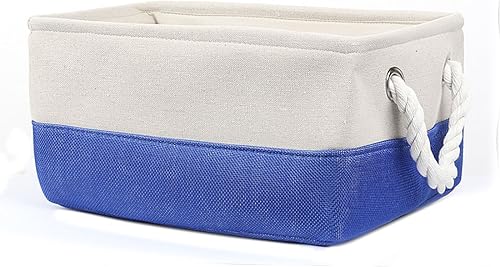 Miniatura 8 de uxcell Canasta de almacenamiento de tela plegable con asas dobles, contenedores plegables para almacenamiento de ropa de lavandería, organizador