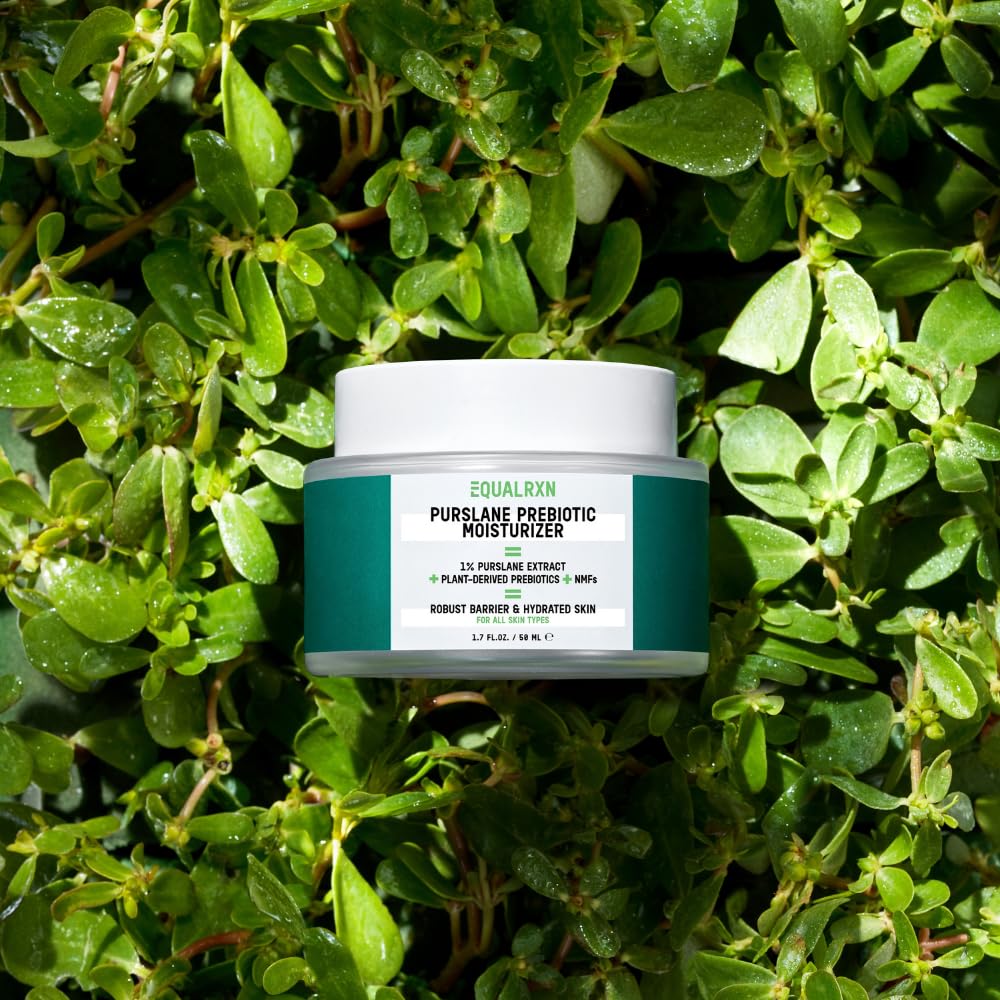 Purslane Prebiotic Moisturizer - Lightweight Daily Skin Repair Hydrating Gel-Cream with 1% Purslane Extract & Ceramide for All Skin Types