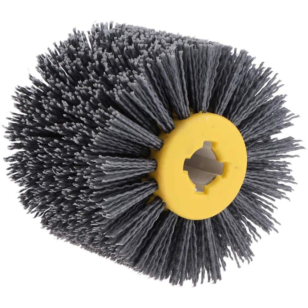 Meule en bois pour brosse de polissage abrasive cylindrique de 100 mm grain 120