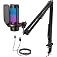 TONOR Gaming Microphone Set with Boom Arm, Vocal Condenser Microphone for PC with Stand, USB Mic with controllable RGB Light,