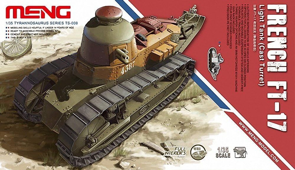 Meng French FT-17 Light Tank with Cast Turret