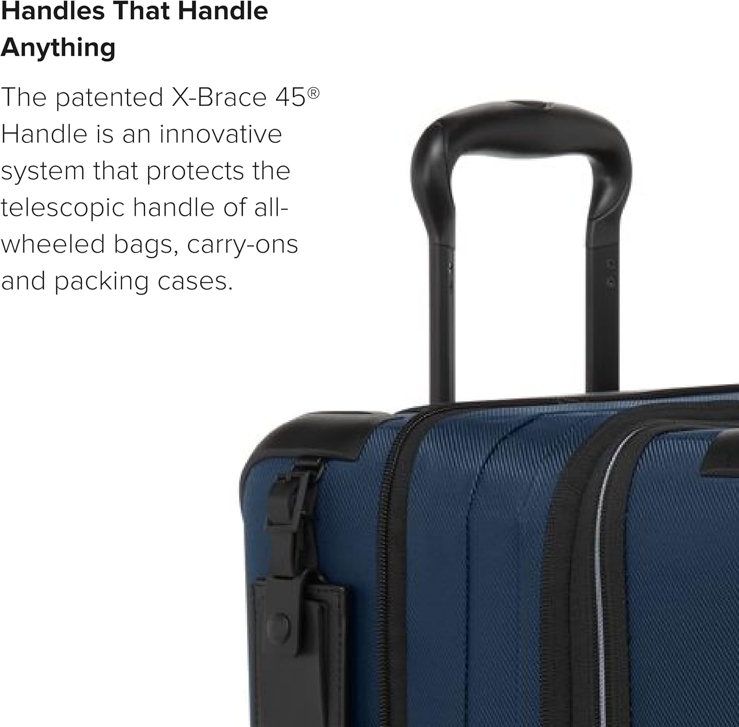 TUMI - Aerotour 4 Wheel Expandable Luggage - Men's and Women's Lightweight Business and Leisure Travel Suitcase - 21.75" Continental Expandable Carry-On, Navy