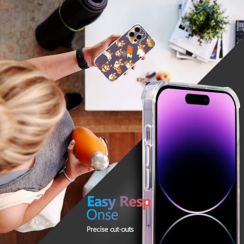 Vista 46 de Roemary Buffertech - Funda protectora para iPhone 13 Pro Max con diseño Golden Retriever, diseño de arcoíris con protector de pantalla