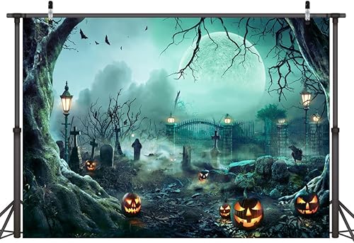 Miniatura 3 de LYWYGG Telón de fondo de Halloween de 7x5ft CP-460