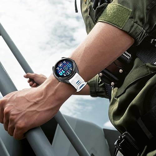 Miniatura 7 de ISABAKE Correa de reloj para Garmin Forerunner 965Forerunner 955Forerunner 945Forerunner 935, bandas de repuesto de silicona suave de 0.866 pulgadas