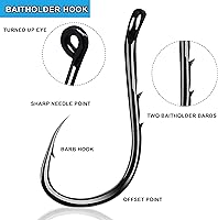 Vista 2 de Kit de aparejos de pesca, 160 piezas de bobbers básicos y ganchos surtidos con círculo de pulpo, ganchos de cebo, pesas de platina, caja de aparejos