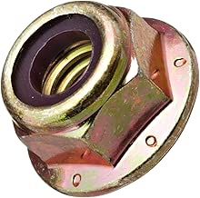 Steel Flange Nut, Zinc Yellow-Chromate Plated Finish, Grade 8, Self-Locking Nylon Insert, Right Hand Threads (Pack of 25) - coolthings.us