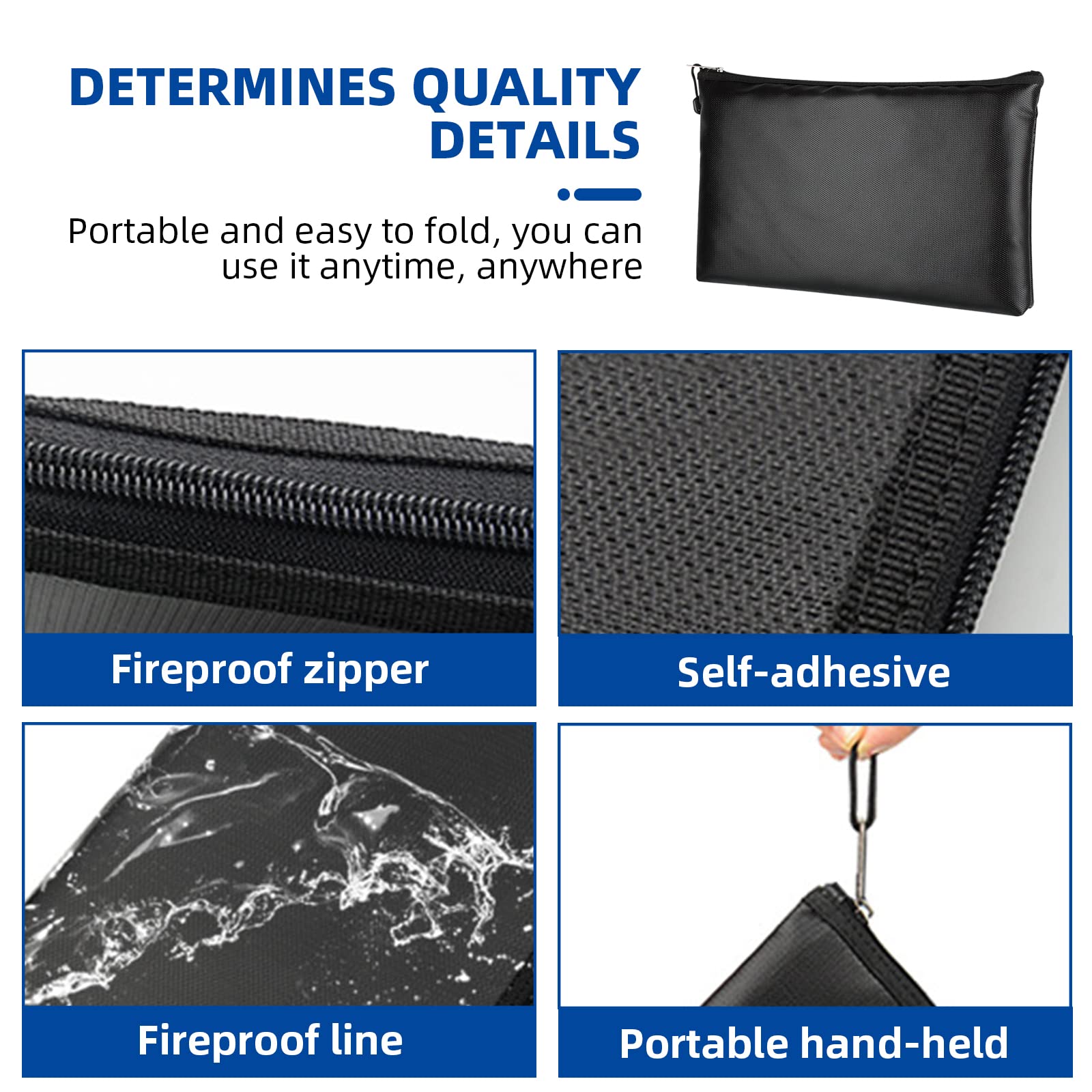 Alorva Fireproof & Water-Resistant Document Bag - 15.5 X 11 X 3-inch - View #5