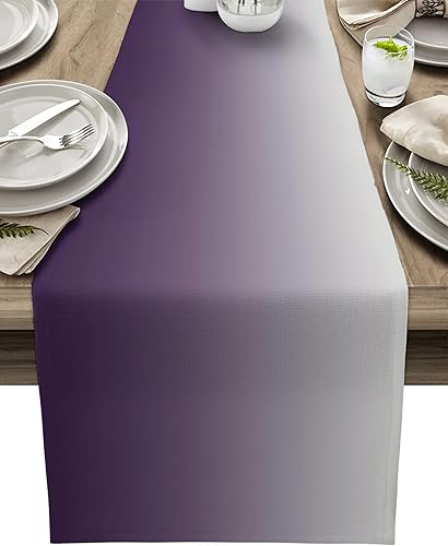 Miniatura 10 de Camino de mesa de lino y algodón de coco tropical, bufandas de tocador, camino de mesa de palmera caqui para mesa de comedor, decoración de cocina