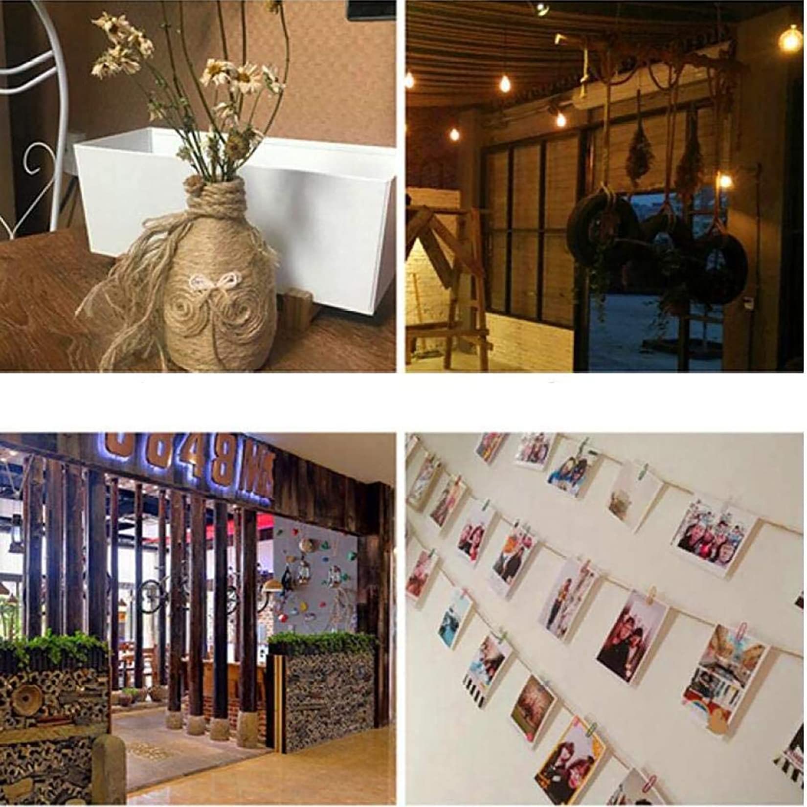 Naturalny sznurek jutowy, gruba lina konopna, mocny sznurek rzemieślniczy w stylu retro, sznurek jutowy do projektów DIY, ekologiczny sznurek konopny, rustykalna dekoracja domu