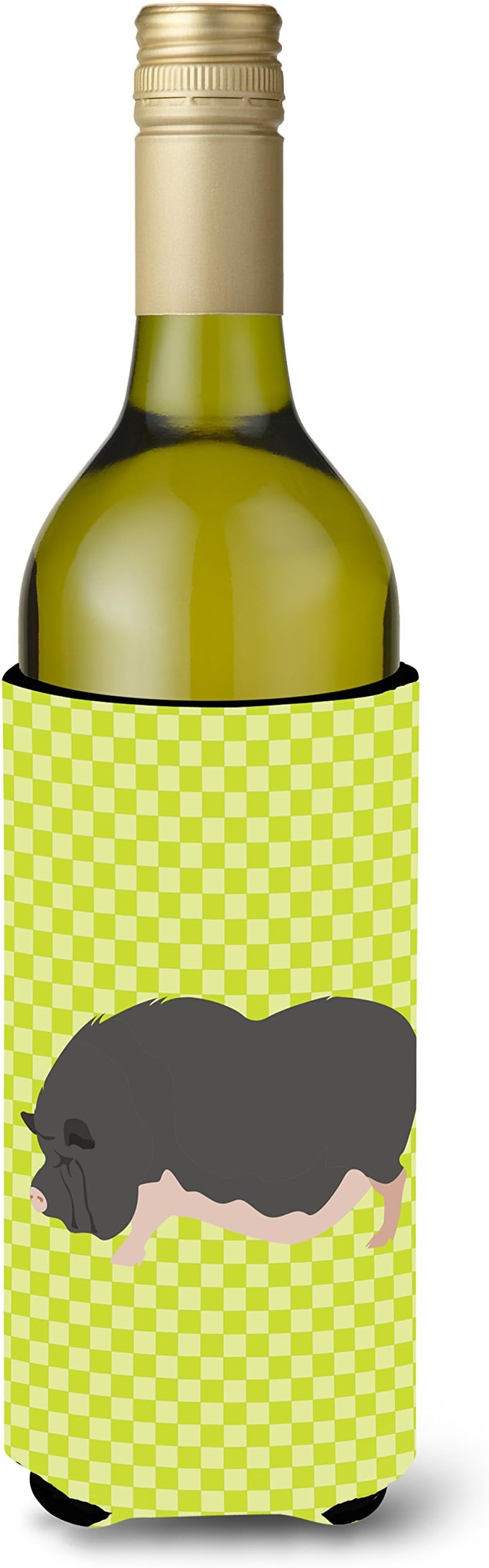 Caroline's Treasures BB7767LITERK Vietnamese Pot-Bellied Pig Green Wine Bottle Beverge Insulator Hugger, Wine Bottle, multicolor