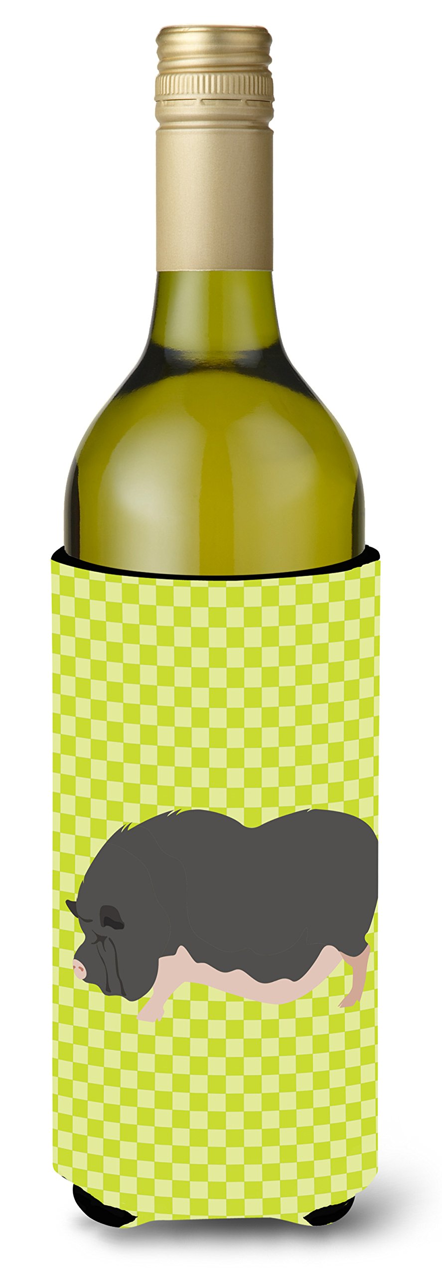 Caroline's Treasures BB7767LITERK Vietnamese Pot-Bellied Pig Green Wine Bottle Beverge Insulator Hugger, Wine Bottle, multicolor
